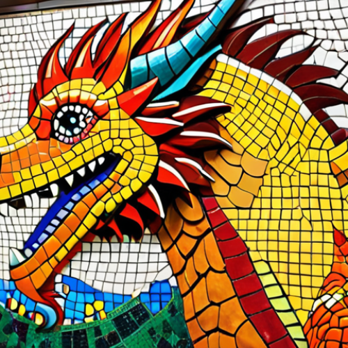 Home 11 **
A vibrant and whimsical mosaic featuring a fantasy animal (like a dragon or griffin) in a Amsterdam metro station. Children are pointing and smiling at the artwork. The style should be colorful and playful, reminiscent of a children's book illustration. Focus on the joy and wonder of discovery.
**